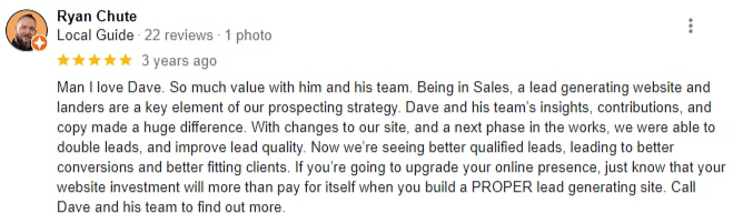 google review ryan chute